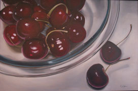 Cherries in a Bowl by Ted Conly